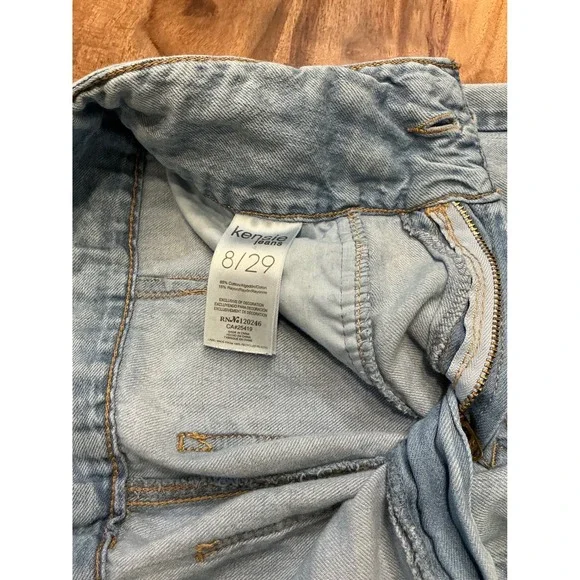 Kensie The Kaya High Rise Wide Leg Jeans Denim Womens Size 8 / 29 Light Blue - Picture 4 of 12